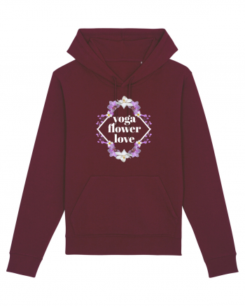 yoga floral design2 Burgundy