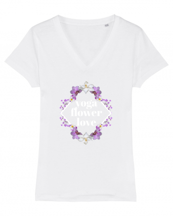 yoga floral design2 White