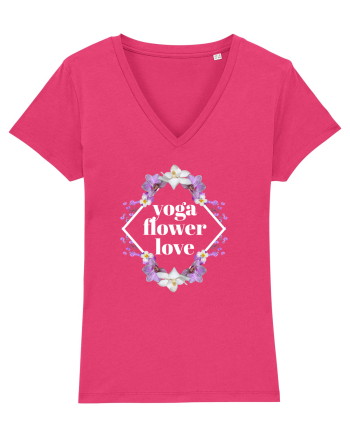 yoga floral design2 Raspberry