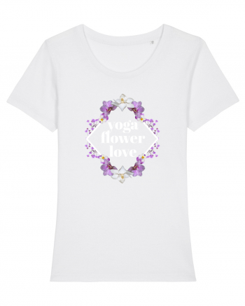 yoga floral design2 White