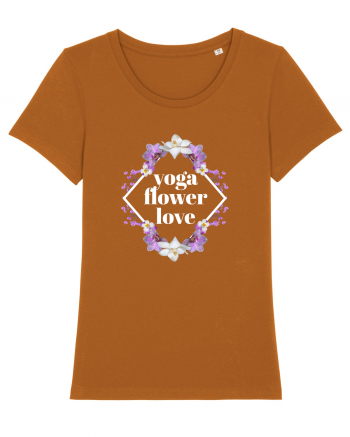 yoga floral design2 Roasted Orange