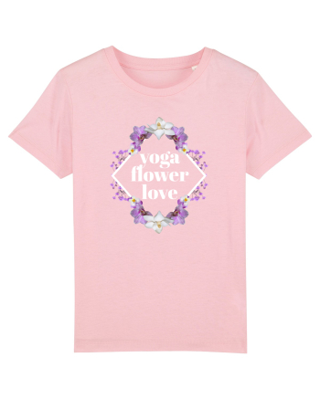 yoga floral design2 Cotton Pink