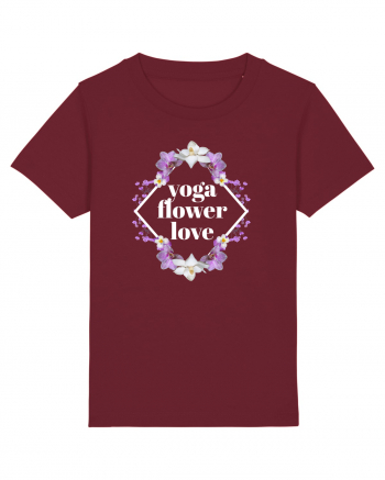 yoga floral design2 Burgundy