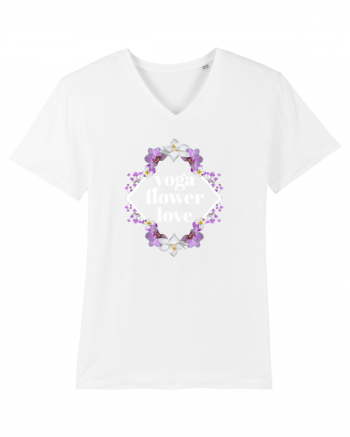 yoga floral design2 White