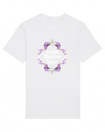 yoga floral design2 White