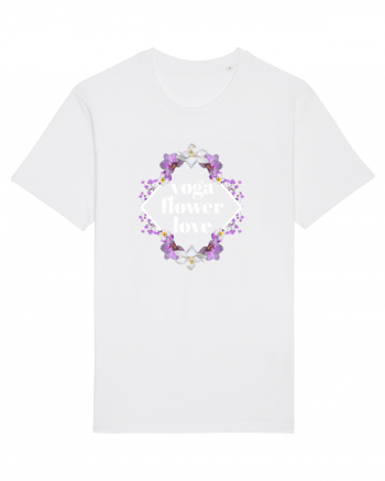 yoga floral design2 White