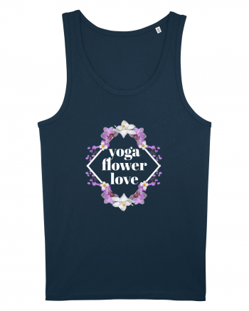 yoga floral design2 Navy