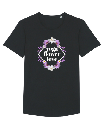 yoga floral design2 Black
