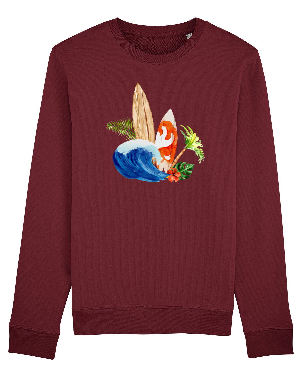 Bluză mânecă lungă Unisex Rise Burgundy