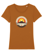 Take me to the Mountains Tricou mânecă scurtă guler larg fitted Damă Expresser