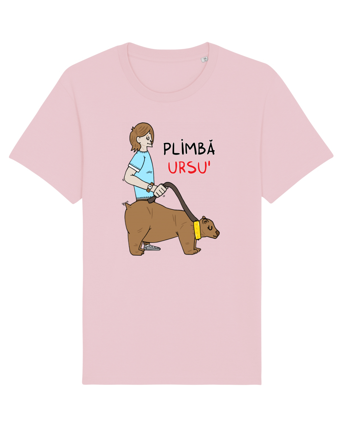 Tricou mânecă scurtă Unisex Rocker Cotton Pink
