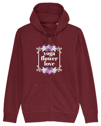 yoga floral design3 Burgundy