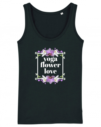 yoga floral design3 Black