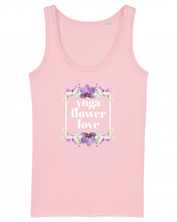 yoga floral design3 Cotton Pink