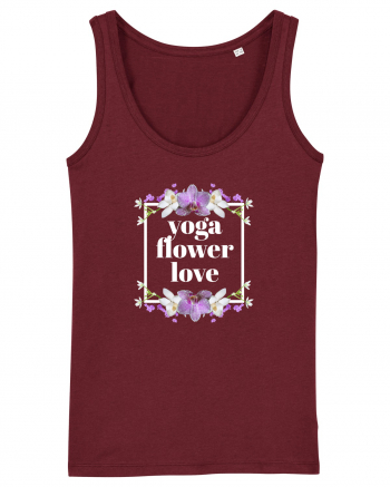 yoga floral design3 Burgundy