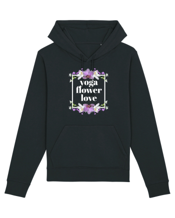 yoga floral design3 Black