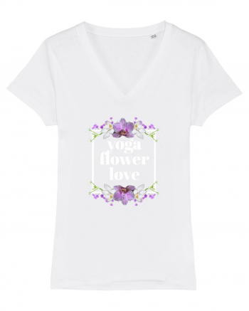 yoga floral design3 White