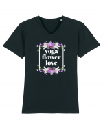 yoga floral design3 Tricou mânecă scurtă guler V Bărbat Presenter