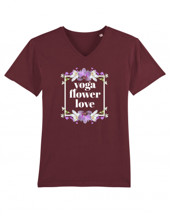 yoga floral design3 Burgundy