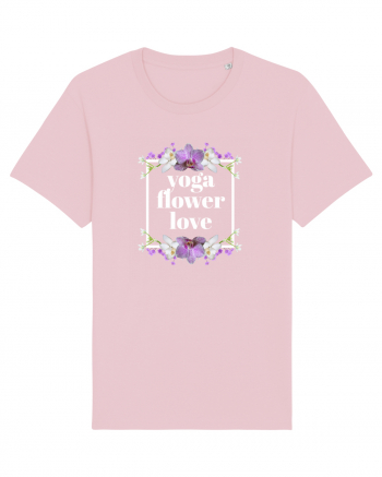 yoga floral design3 Cotton Pink