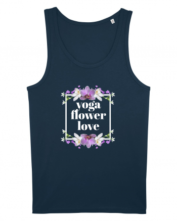 yoga floral design3 Navy