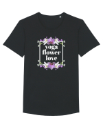 yoga floral design3 Tricou mânecă scurtă guler larg Bărbat Skater