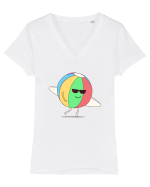 Minge de plaja  Tricou mânecă scurtă guler V Damă Evoker
