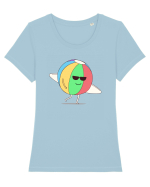 Minge de plaja  Tricou mânecă scurtă guler larg fitted Damă Expresser