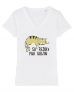 O sa rezolv mai tarziu Tricou mânecă scurtă guler V Damă Evoker