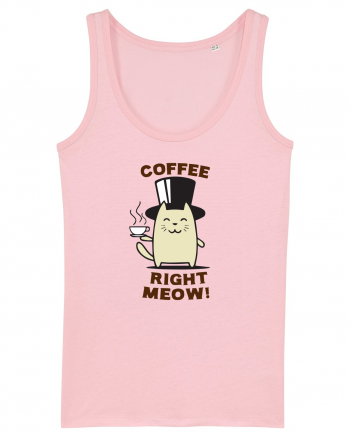 Coffee right Meow Cotton Pink