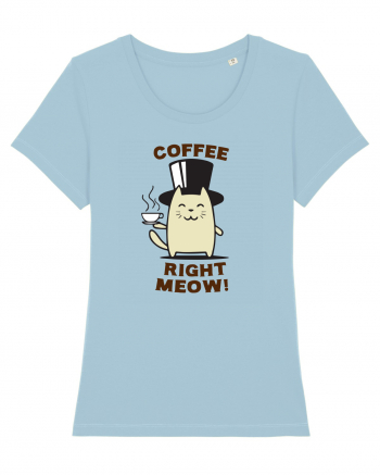 Coffee right Meow Sky Blue