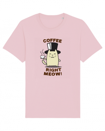 Coffee right Meow Cotton Pink