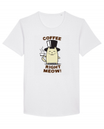 Coffee right Meow Tricou mânecă scurtă guler larg Bărbat Skater