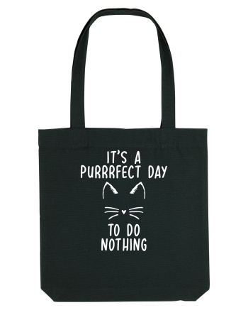 Purrrfect day to do nothing Black