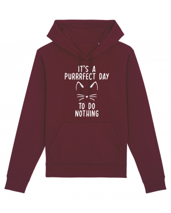 Purrrfect day to do nothing Burgundy