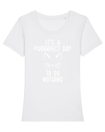 Purrrfect day to do nothing White