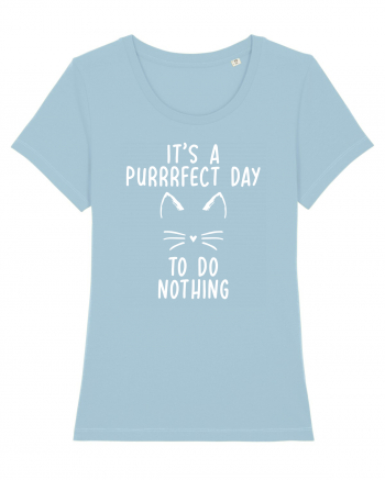 Purrrfect day to do nothing Sky Blue