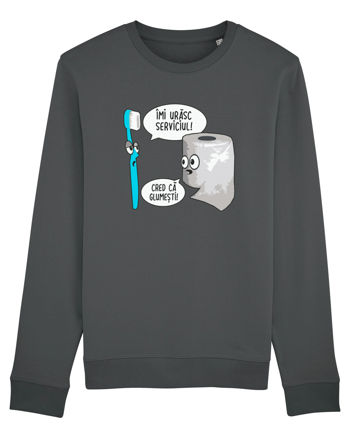 Bluză mânecă lungă Unisex Rise Anthracite