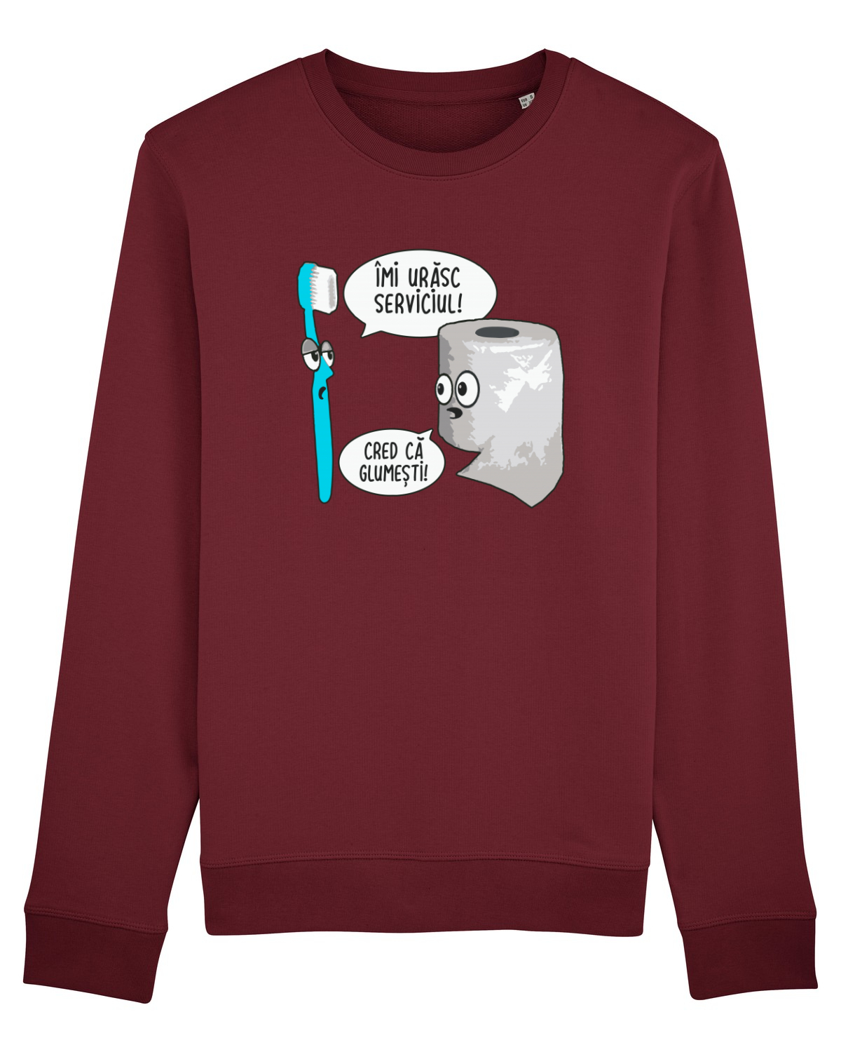 Bluză mânecă lungă Unisex Rise Burgundy