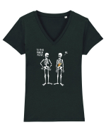 Tu mi-ai mancat pizza? Tricou mânecă scurtă guler V Damă Evoker