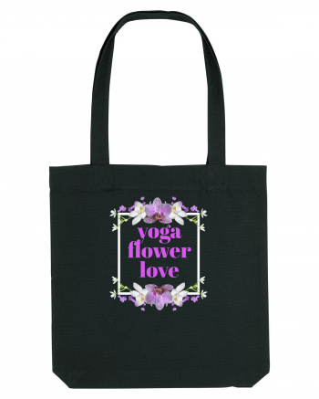 yoga floral design4 Black