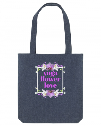 yoga floral design4 Midnight Blue