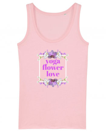 yoga floral design4 Cotton Pink