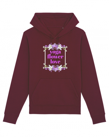 yoga floral design4 Burgundy