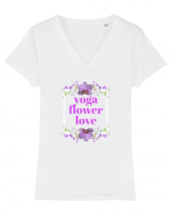 yoga floral design4 White