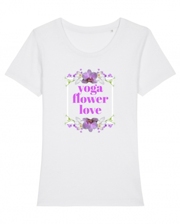 yoga floral design4 White