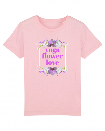 yoga floral design4 Cotton Pink