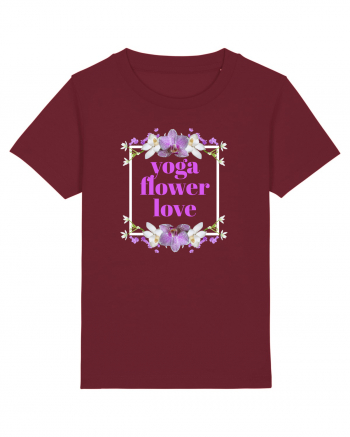 yoga floral design4 Burgundy