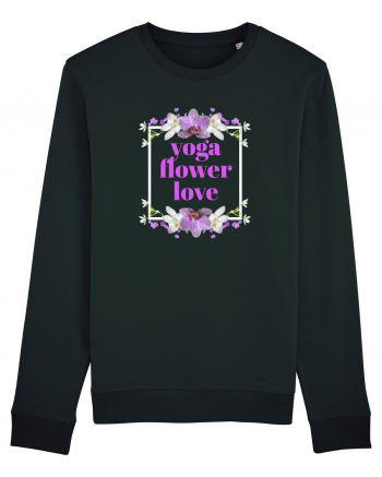 yoga floral design4 Black