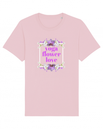 yoga floral design4 Cotton Pink